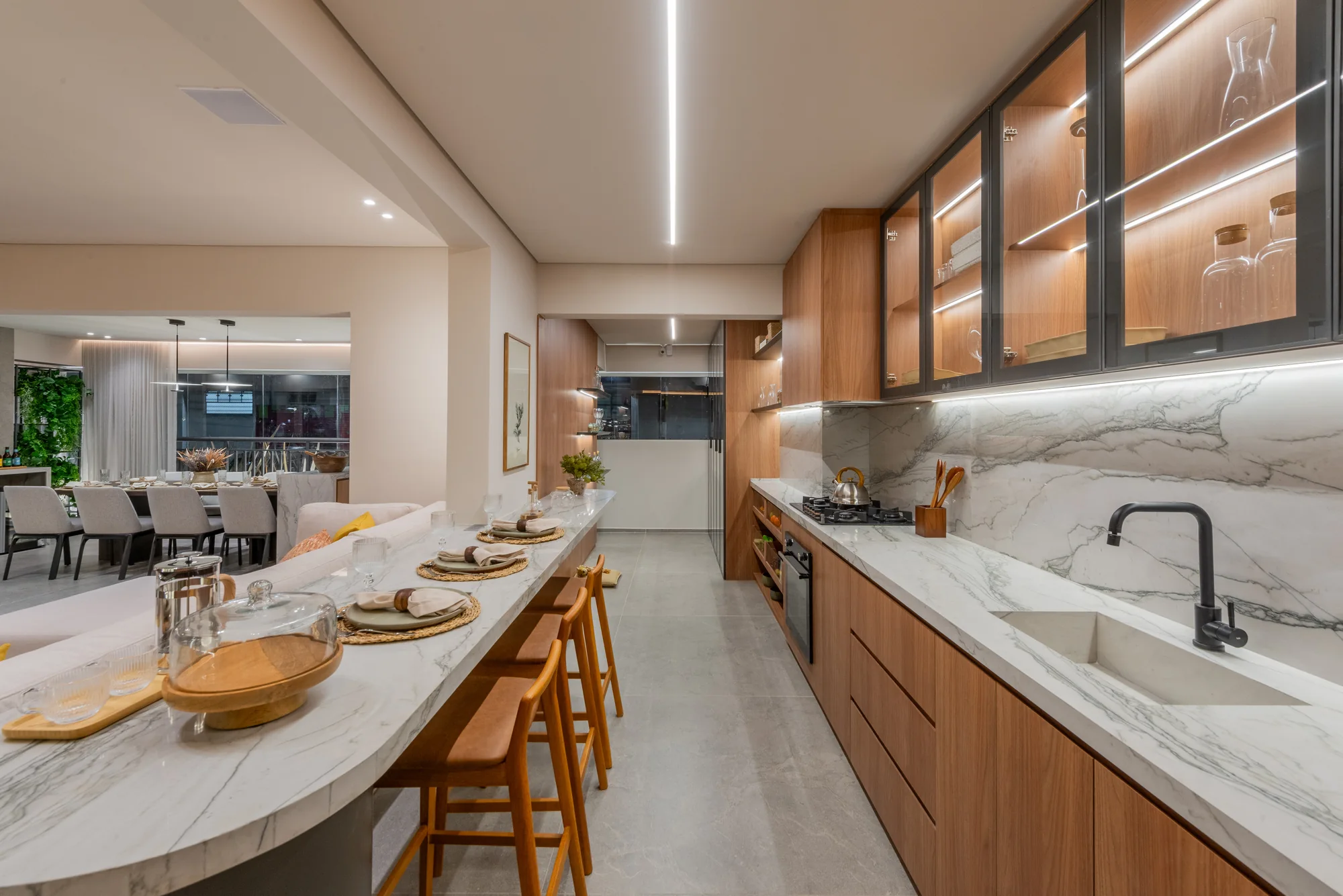 Cozinha - 140m² (Foto do decorado)