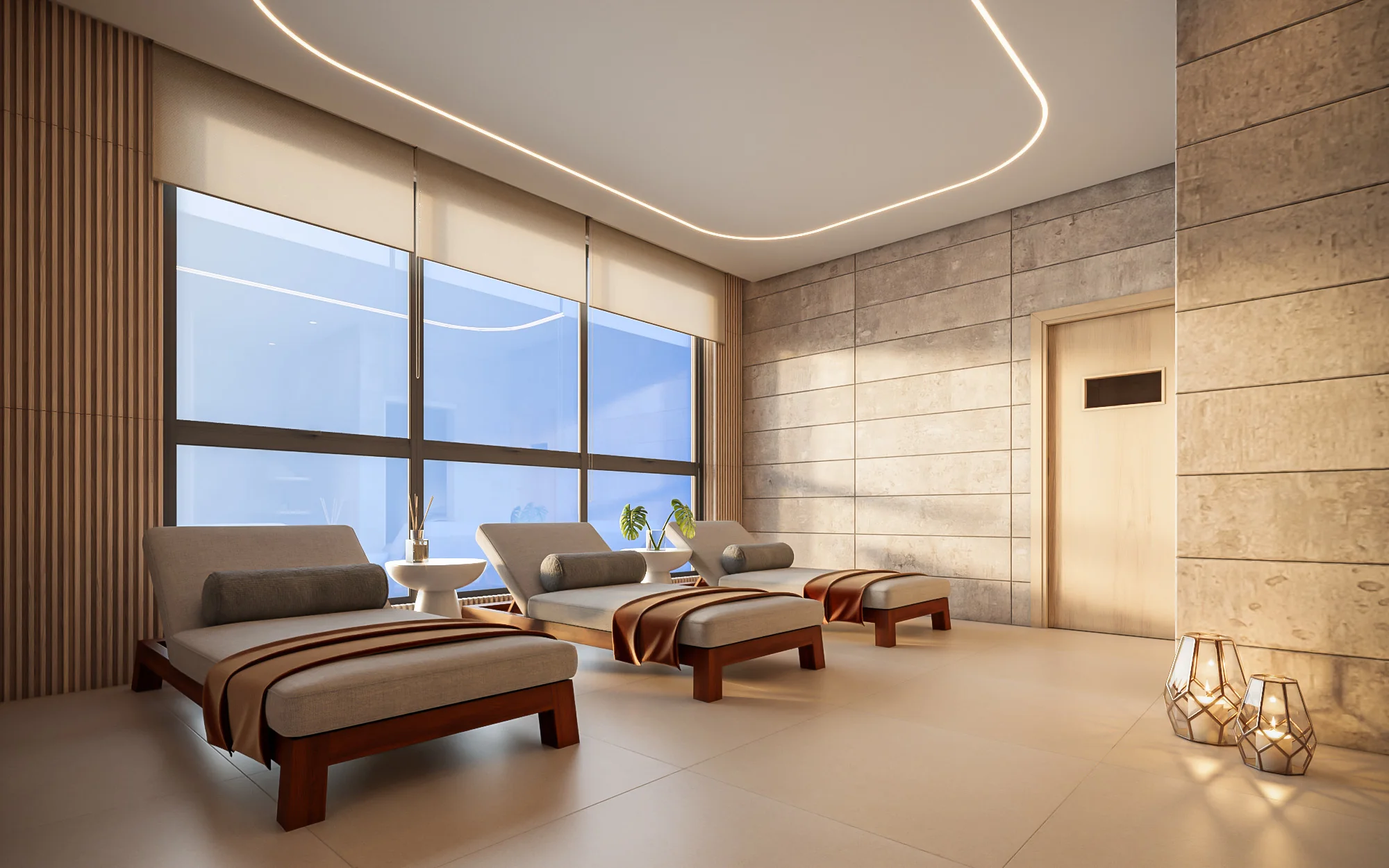 Descanso da sauna (Perspectiva preliminar)