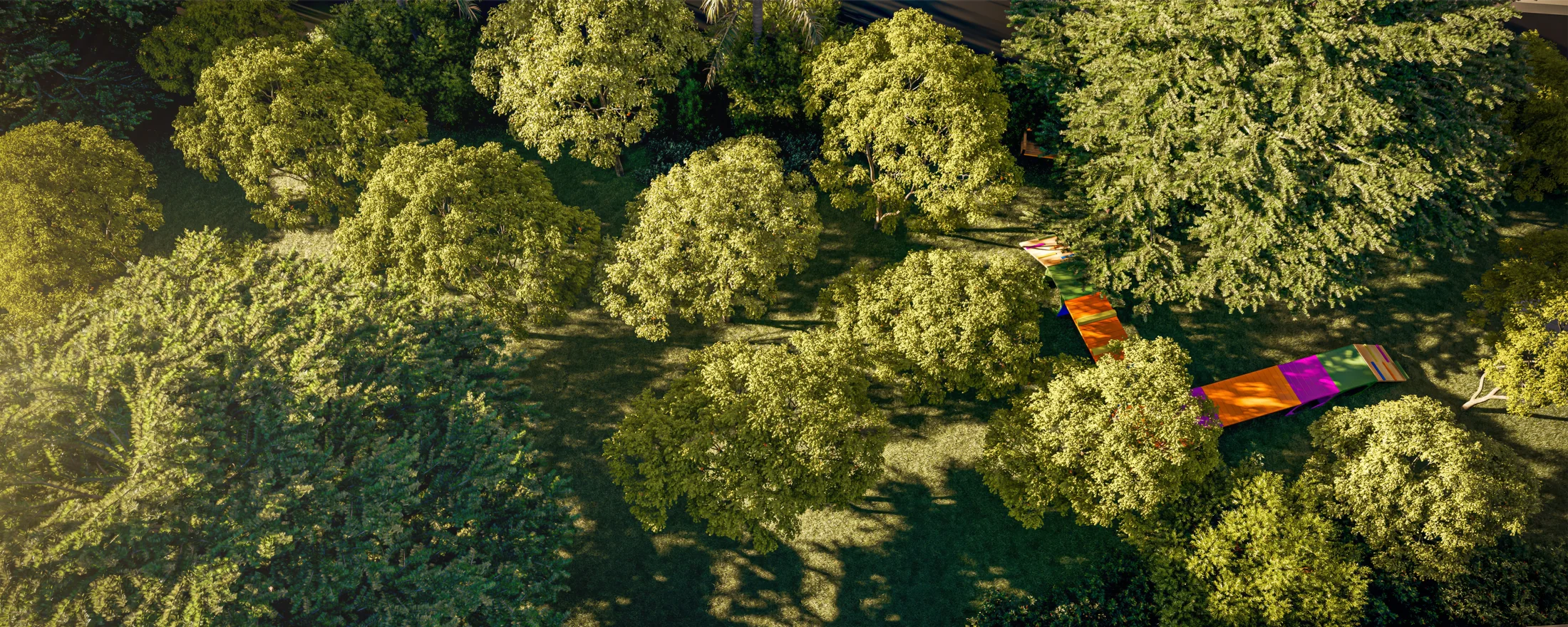 Bosque privativo de 400m² (Perspectiva artística)