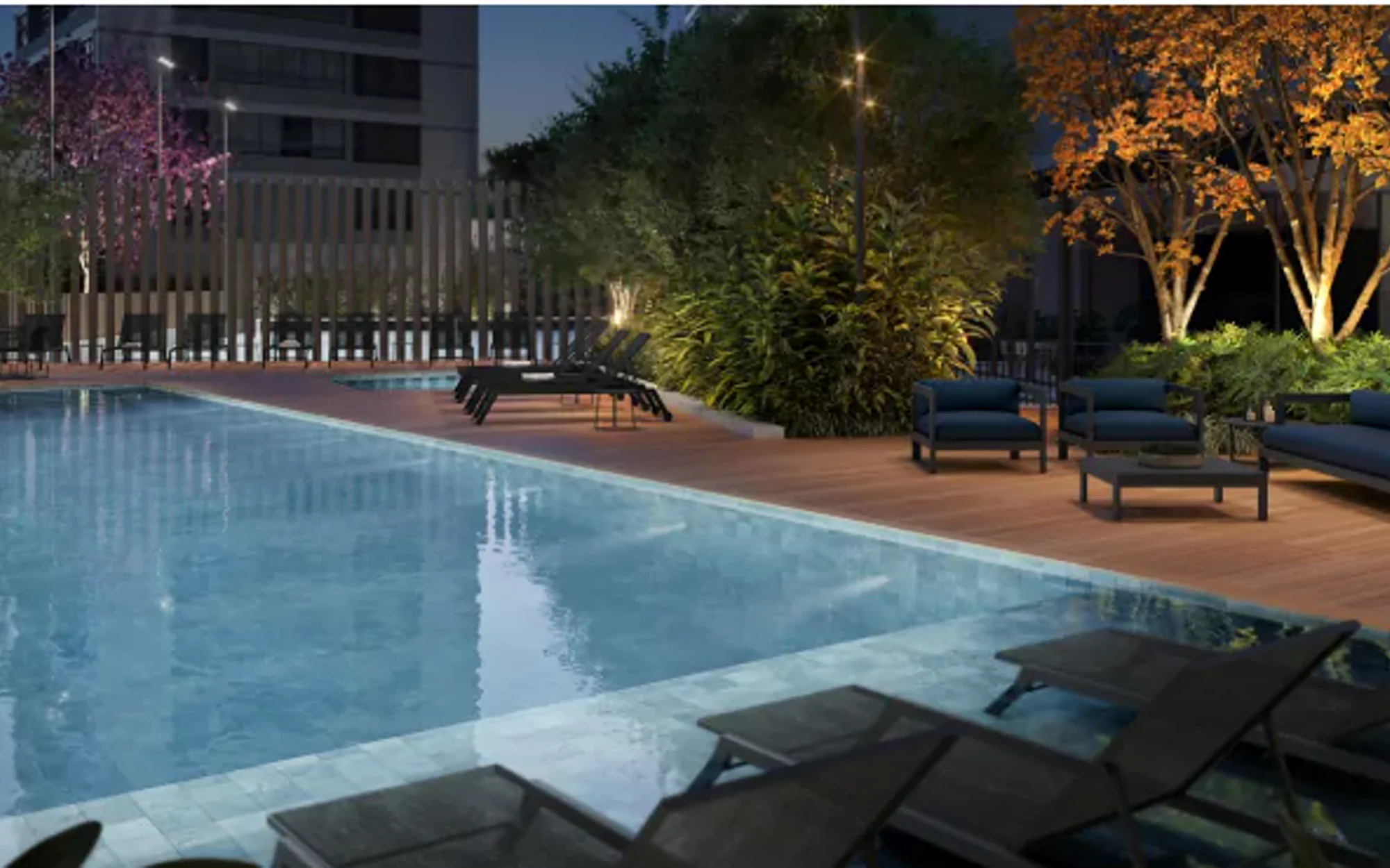 Piscinas adulto e infantil (perspectiva artística)