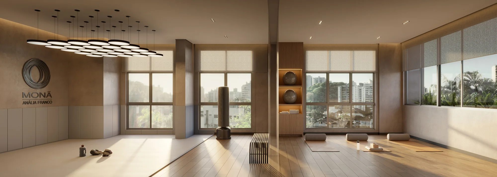 Sala de luta e multifuncional (Perspectiva artística)