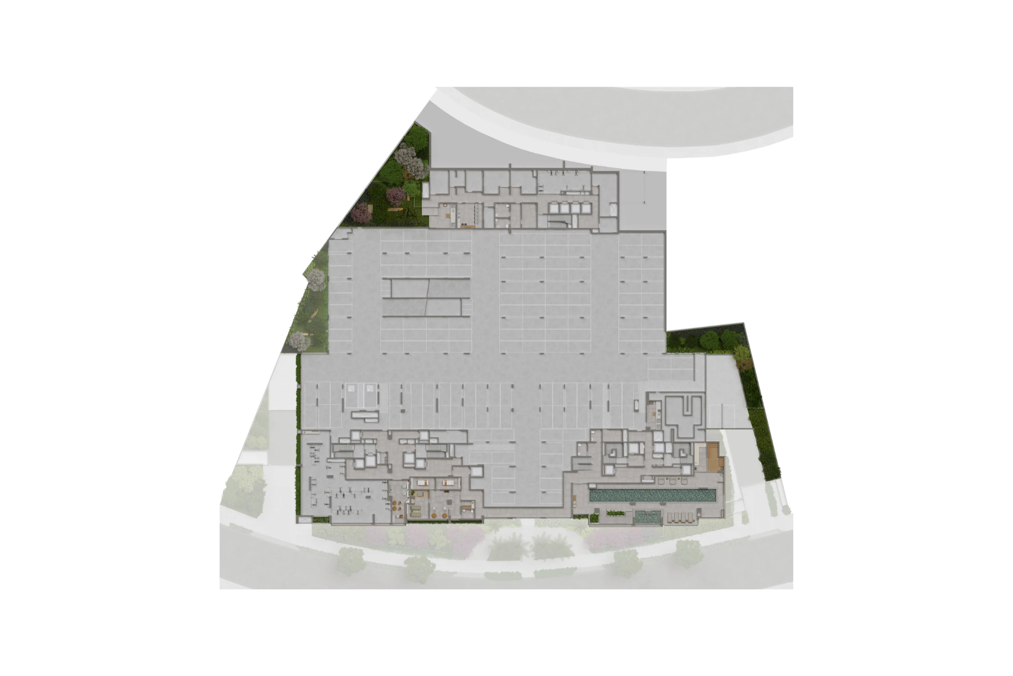 Implantação 1º Subsolo (Perspectiva artística)