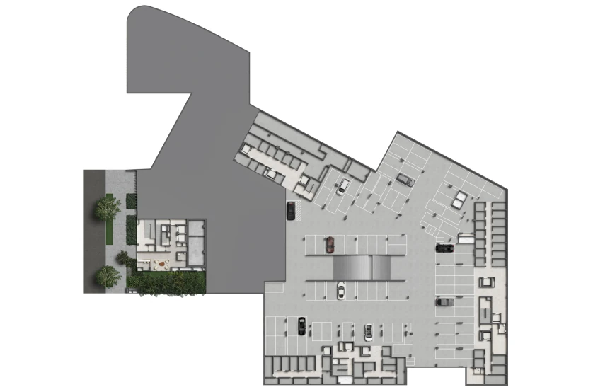 Implantação 2º Subsolo (perspectiva artística)