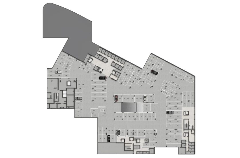 Implantação 3º Subsolo (perspectiva artística)
