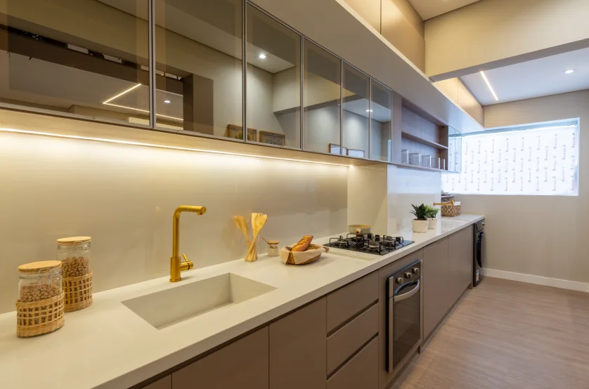 Cozinha do apto de 3 suítes -109m² (Foto do decorado)