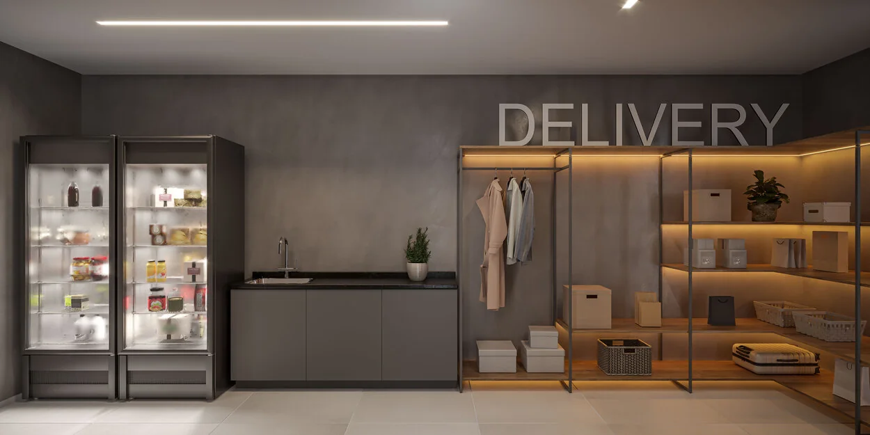 Espaço delivery (Perspectiva artística)